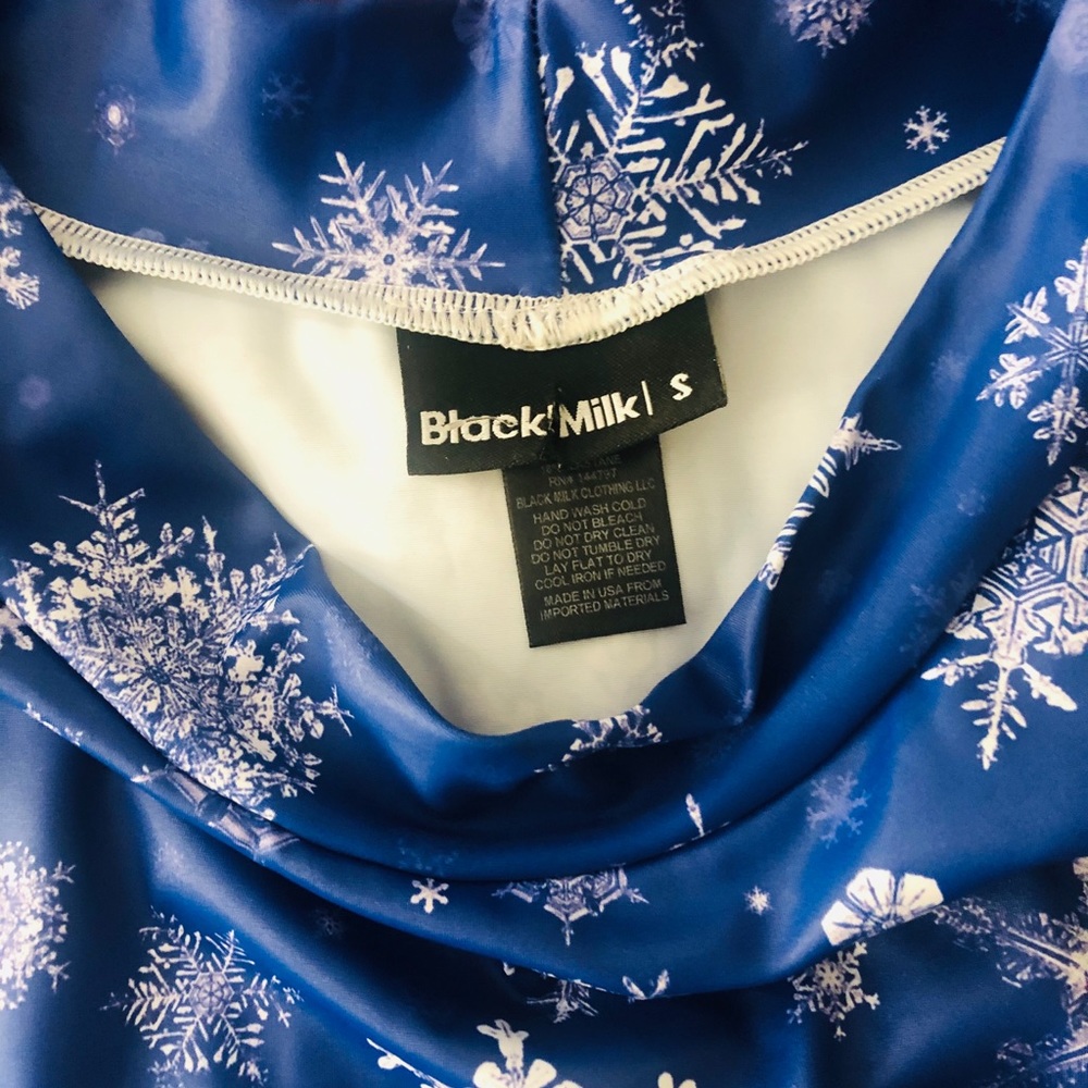 BlackMilk Snowflake Skater Skirt with Pockets